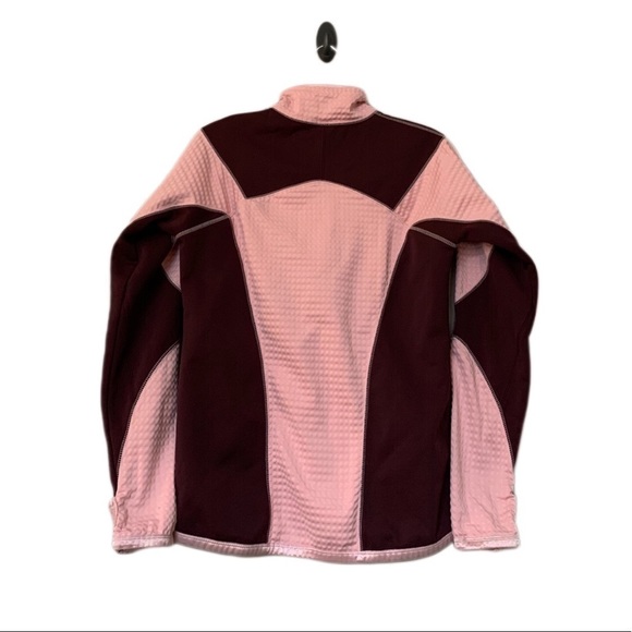 Nike Womens Thermafit Jacket Long Sleeve Half Quarter Zip Pink Maroon Textured - Picture 7 of 12